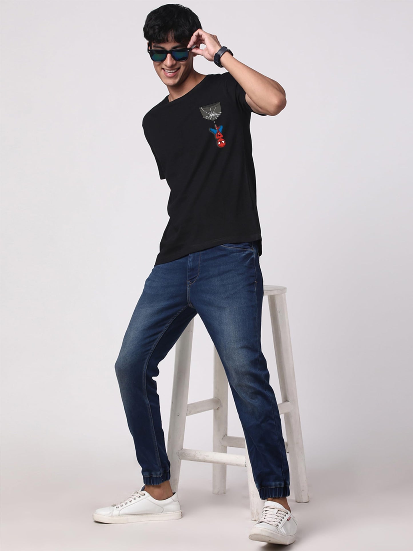 ADRO Tshirt for Men | Anime T Shirt for Men | 100% Cotton Tshirt | Graphic Printed T-Shirt | Chest Printed Tshirt | Spiderman Ts