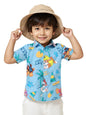 The Souled Store Paw Patrol: Its Summer Boys Short Sleeves Collared Neck Button Front Blue Printed Regular Fit Cotton Shirts (2