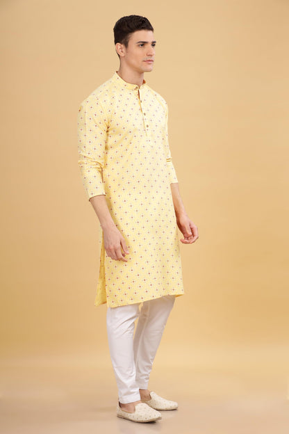 Be Active MenS Cotton Regular Kurta (C-399-1_Cream