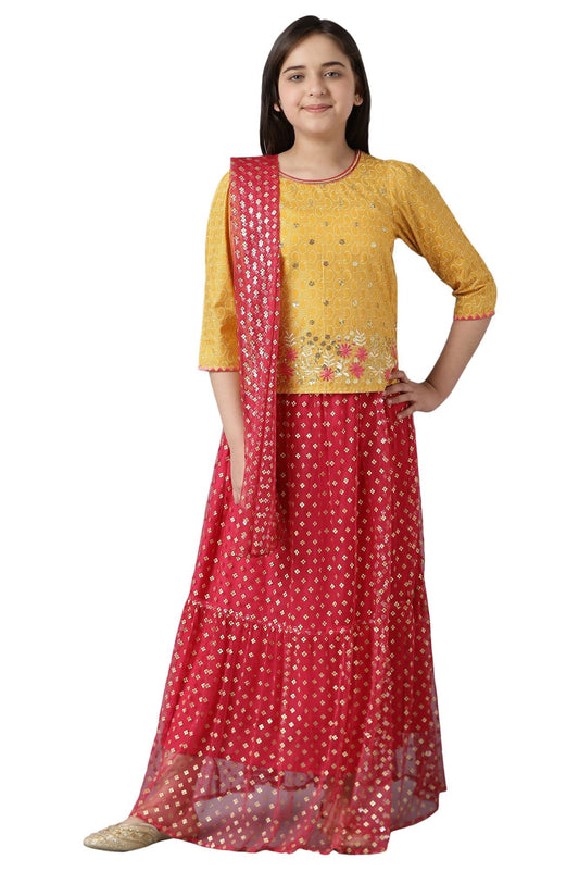 Aurelia Polyester Girl Readymade Lehenga Choli Set