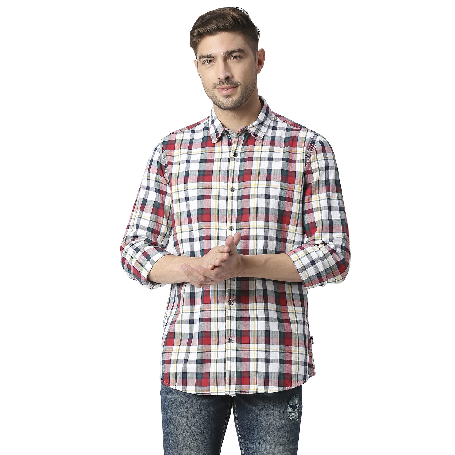 Pepe Jeans Sandbox Ls Yarn Dyed Checks, Red, Xl