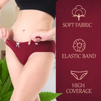Xjarvis Caribeanchic WomenS Hipster Panty - Soft Stretchable Combed Cotton Underwear, High Coverage Bikini Briefs, Breathable &