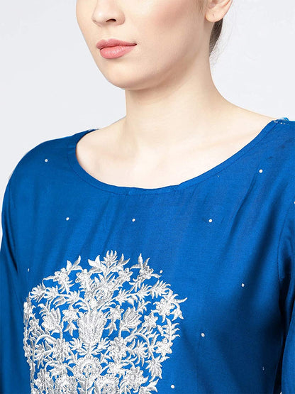 Ishin Women's Rayon Anarkali Salwar Suit Set