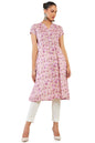 Soch Women Pink Cotton Blend Floral Kurta