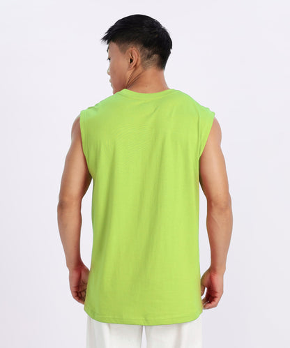 SHODOX Mens 100% Cotton Tank Tops Round Neck Sleeveless Sports Loose fit Vest (Pack of 1)