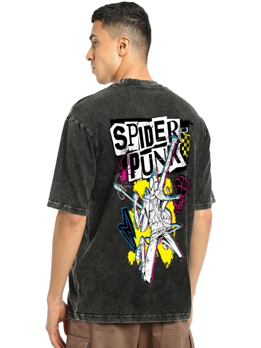 Bewakoof Heavy Duty Official Marvel Merchandise Mens Graphic Print Oversized Fit Half Sleeve Round Neck Cotton T-Shirt_629242_B