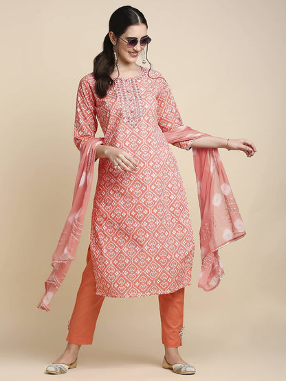 anubhutee Women Kurta Trouser with Dupatta Set