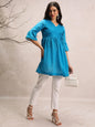 Ketch Women 3/4 Sleeve Regular Fit Tunic KHTN000015 Blue L