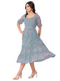Selvia Western Dress For Women|Georgette Dress For Women| Dress|Floral Printed Dress For Women|One Piece Dress For Women (737Dtk