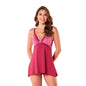Enamor N191 Non-Padded Wire-Free Plunge Scallop-Wave Babydoll