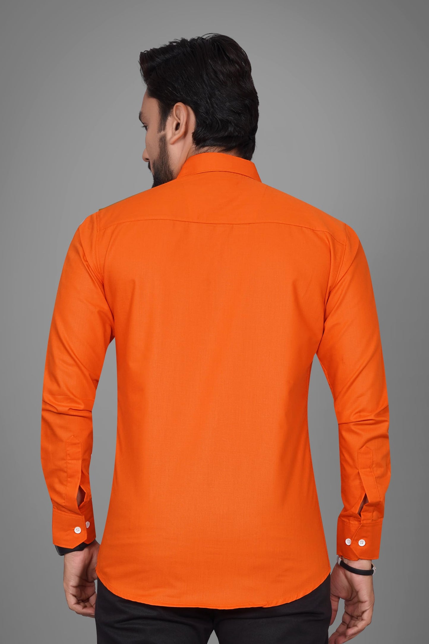 Besix Full Sleeve Orange Formal Shirt For Men Cotton Regular Fit Casual - Pure Premium Branded Shirts For Men Formal Stylish Sli