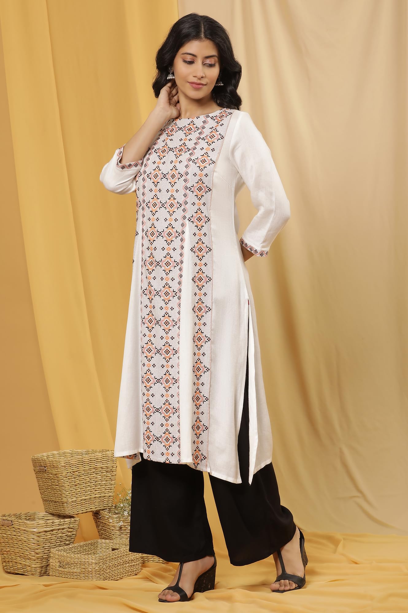 W for Woman Women's Cotton Kurta & Palazzo