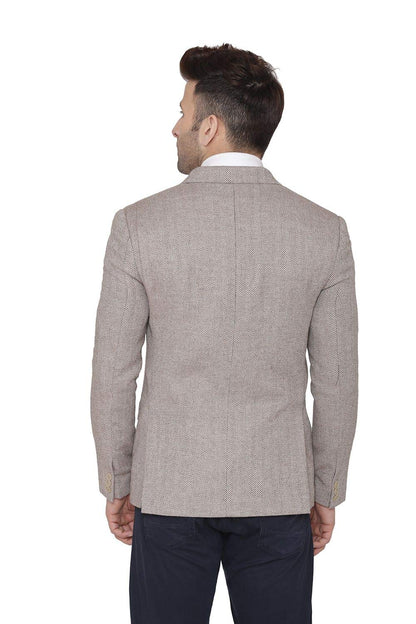 WINTAGE Mens Tweed Casual and Festive Blazer Coat Jacket : Beige1