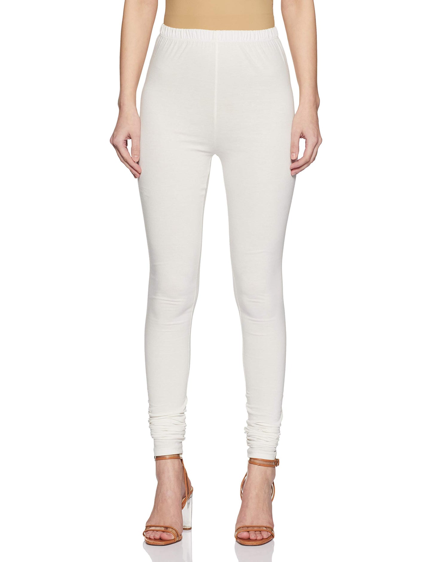 Aurelia Women's Loose Fit Cotton Churidar Bottoms (19CRA60024-600197_White_Small_White_S)