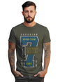 Peppyzone Mens Regular Fit T-Shirt (PZ-Number-9910_Olive3