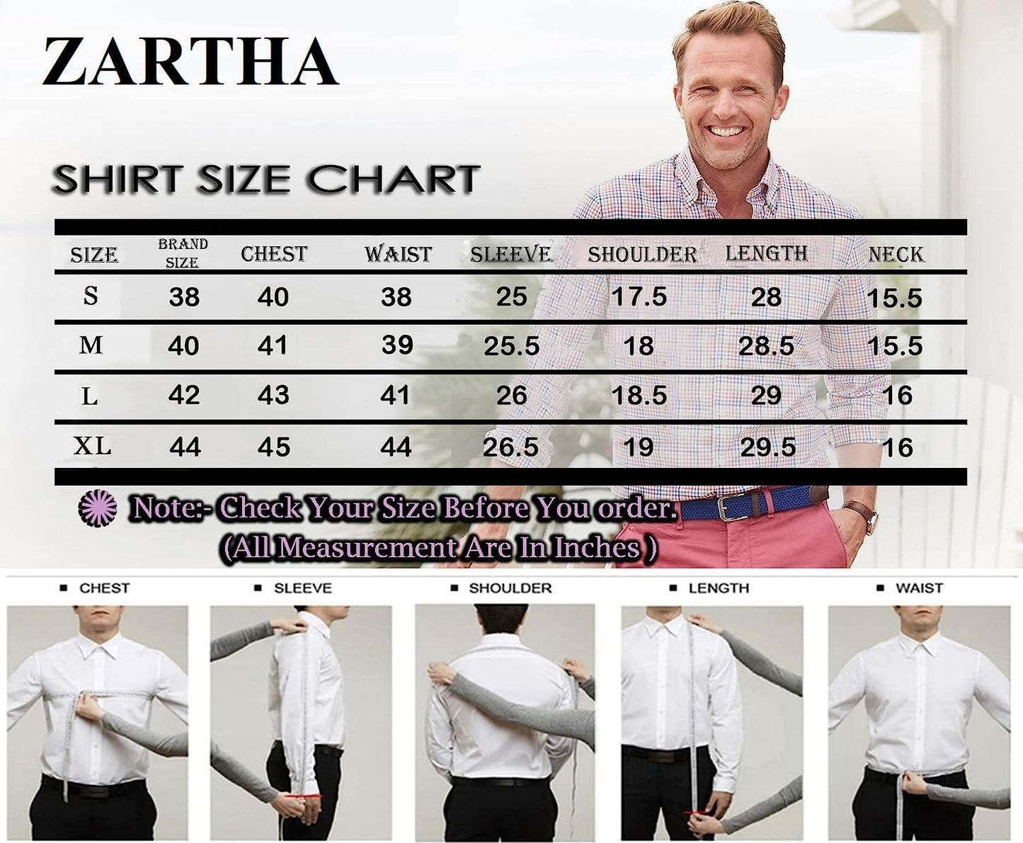 Zartha MenS Regular Fit Solid Pattern Cotton Blend Kurta With Spread Collar Long Sleeve And Standard Length | Shirt For Man
