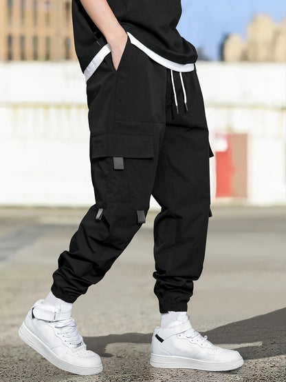 Shasmi Loose Pants Cotton || Cargos for Men ll 156_Black