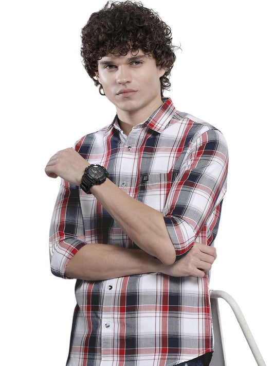The Indian Garage Co Mens Regular Fit Shirt (1122-SHBCCPYD-06-01_Navy