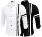 Zartha MenS Regular Fit Striped Pattern Cotton Blend Shirt With Collared Neck Long Sleeve And Standard Length | Shirt For Man