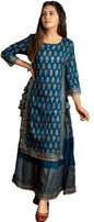 ANNI DESIGNER Women's Rayon Regular Kurta with Palazzo