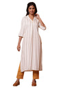 Aurelia Women Striped Rayon Straight Kurta_24FEA14804_M White