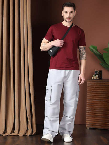 Kotty MenS Cargo Pants | Cotton Cargo Pants For Men | Comfortable & Stylish Cargos(Grey,28)