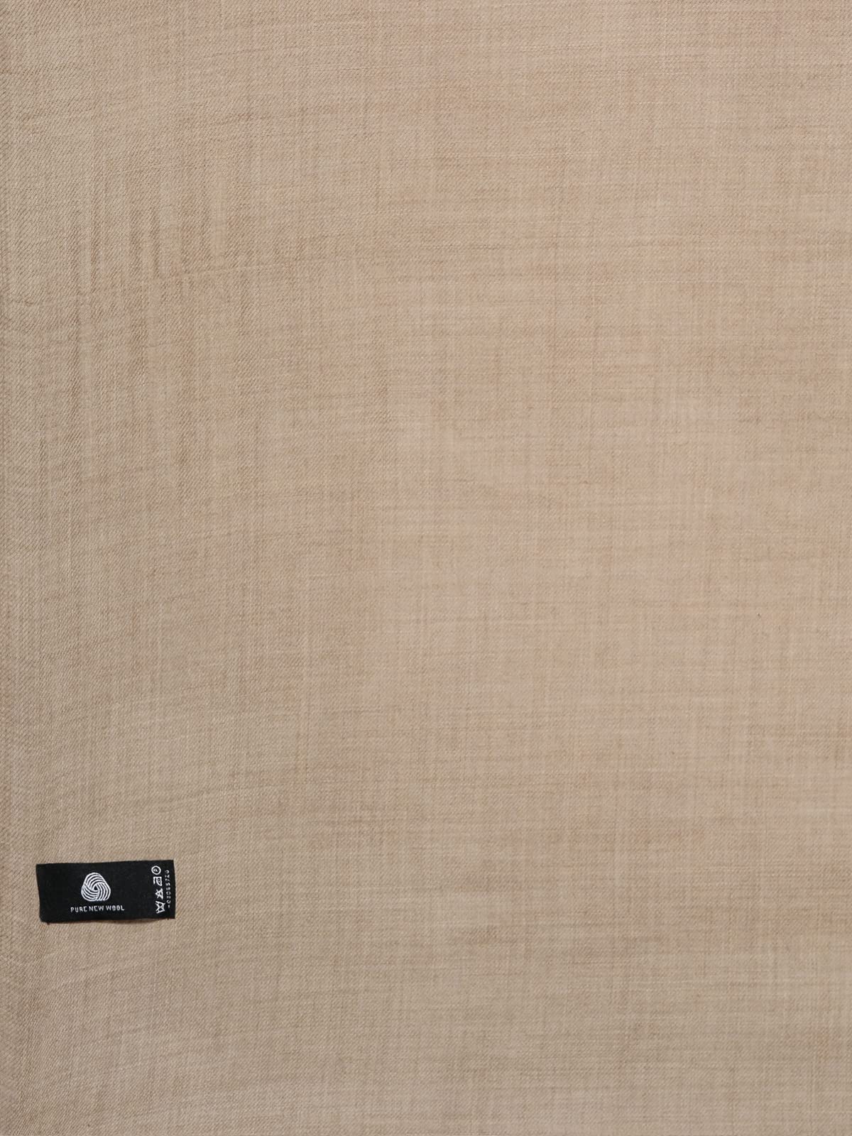 Pashmoda Men Sarmia Pure Wool Toosha Shawl (Beige Size 132X271 Cms)