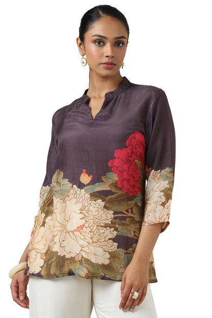Soch Womens Botanical Regular Fit Tunic (FWS5TU30263_Earth