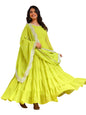 Fashion Basket WomenS Georgette Solid Anarkali Dress