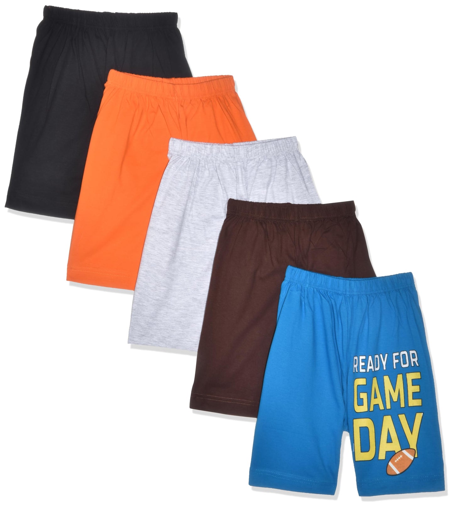 T2F Boys Printed Cotton Regular Fit Shorts(Pack of 5), Assorted, 13-14 Years