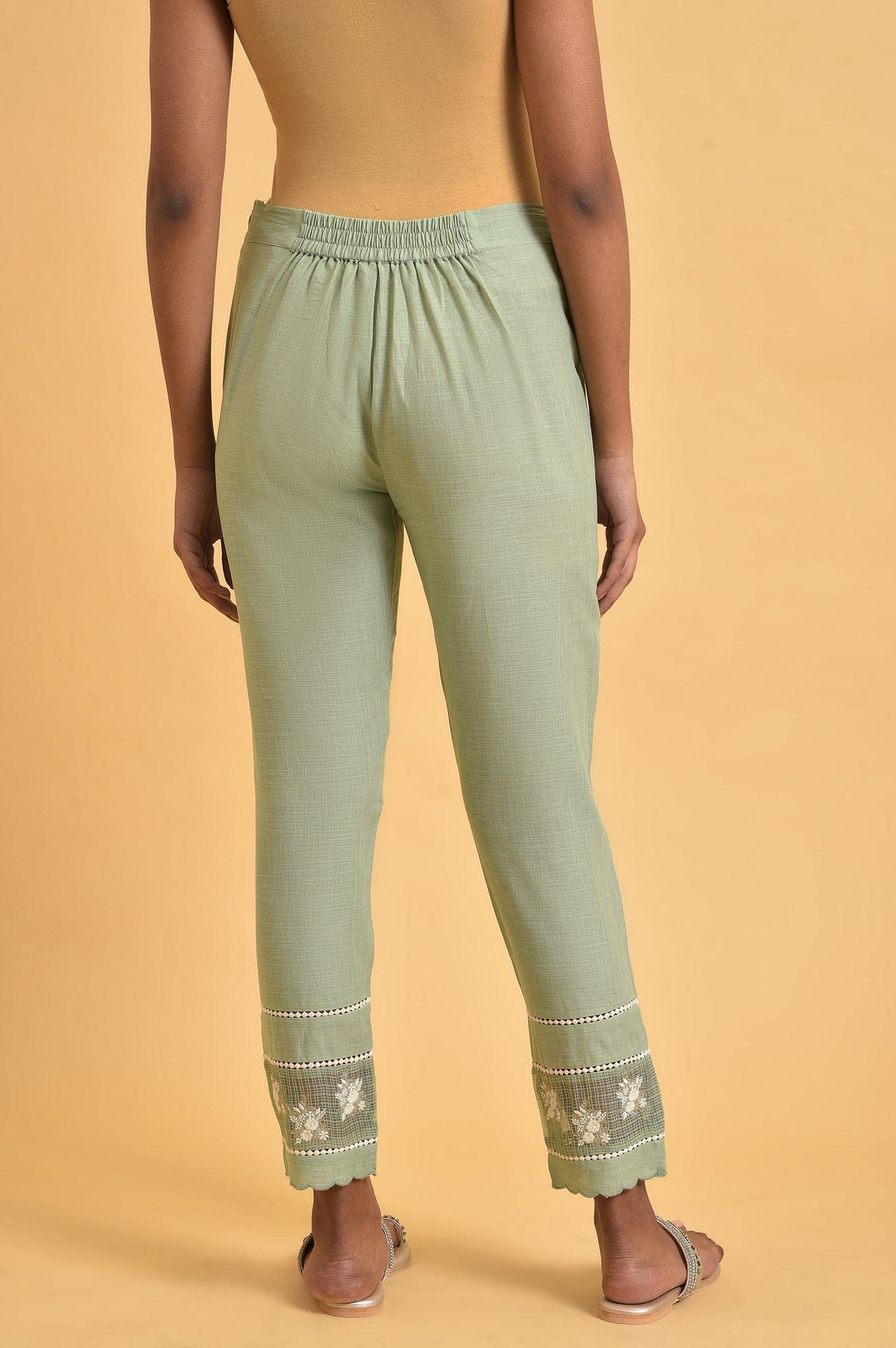 W Pure Cotton Strechable Slim Pants for Women | Pure Cotton Slim Pants for Women | Trousers for Women | W for Woman