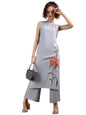 Womanista WomenS Viscose Rayon Solid Regular Set (Co-Ords_9161_Pale Blue