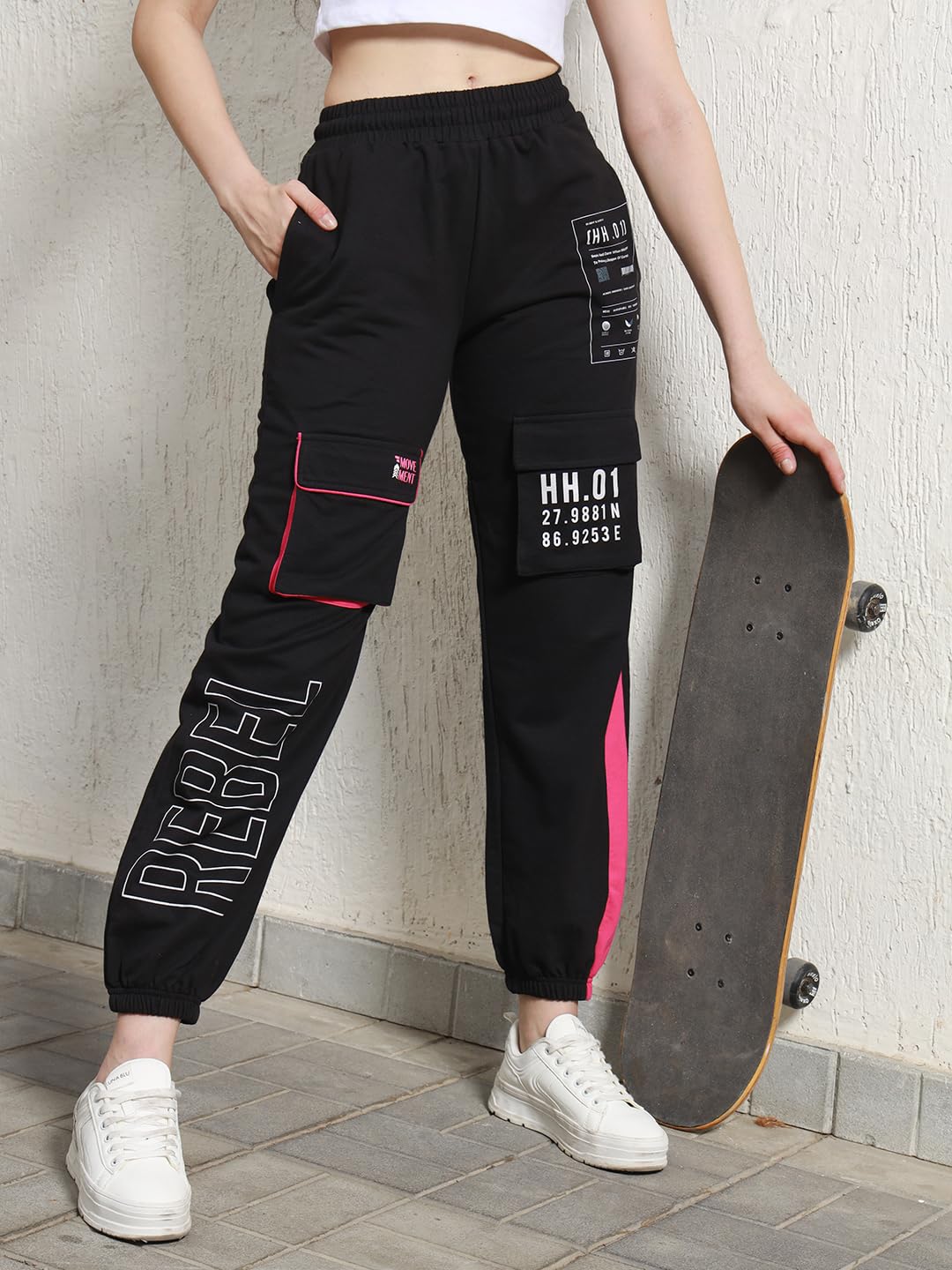 Hubberholme Women Black Smart Casual Summer Cotton Regular Fit Solid Trousers_29