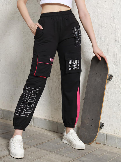 Hubberholme Women Black Smart Casual Summer Cotton Regular Fit Solid Trousers_29