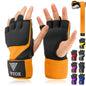 WYOX Gel Quick Hand Wraps for Boxing MMA Kickboxing - EZ-Off & On - Padded Knuckle with Wrist Wrap Protection for Men Women Yout