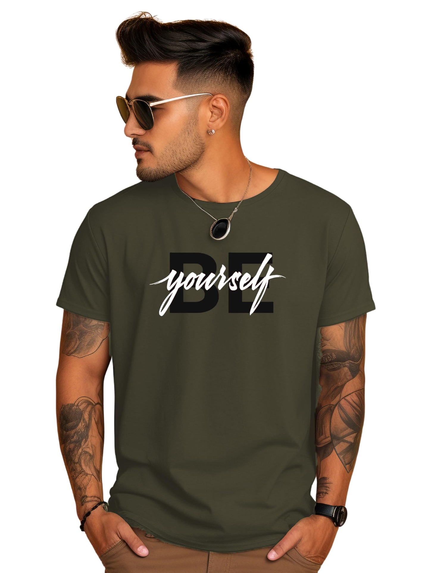 ADRO Tshirt for Men | Printed T Shirt for Men | 100% Cotton T-Shirt |Printed T Shirt | T-Shirts | RN24-BYO-OL