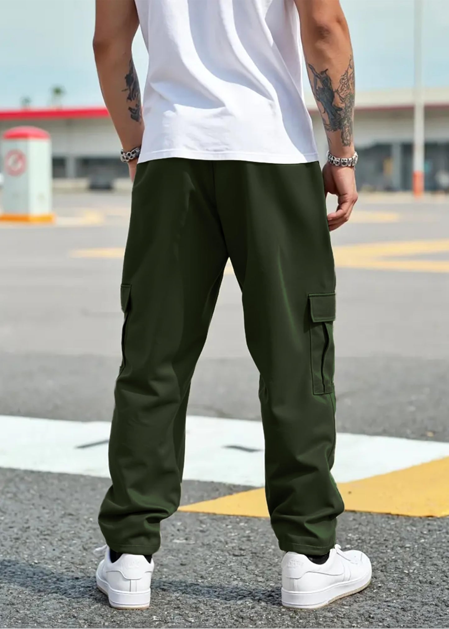 Peppyzone Mens Stylish Casual Trousers for Men | 4 Pocket Trouser Pants for Men | Regular Fit Cargo Pants | Mens Trouser for Da