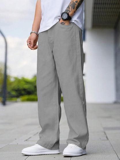 TAGAS Men Mid Rise Relaxed Fit Denim Jeans | Loose Jeans | Baggy Fit Denim Jeanspant | Mdj-22, Cream, 30