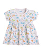 Bumzee Peach Girls Half Sleeves Cotton Frock Age - 12-18 Months (Peb9101D-Pch)