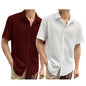 I Enterprise MenS Regular Fit Solid Soft Touch Cotton Casual Shirt Design With Spread Collar & Half Sleeve (Pack Of 2) Color_Ma