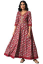 Aurelia WomenS Rayon A-Line Ankle Length Dress (23Auas13516-506029_Maroon