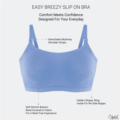 Nykd (Nyb165 Cotton Non Padded & Non Wired Full Coverage Slip On T-Shirt Bra For Women | Easy Breezy Soft Fabric With Hidden Sha