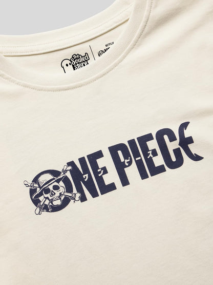 The Souled Store Official One Piece: Merry Crew Young Boys Short Sleeve Round Neck Graphic Printed Regular Fit Cotton T-Shirts W