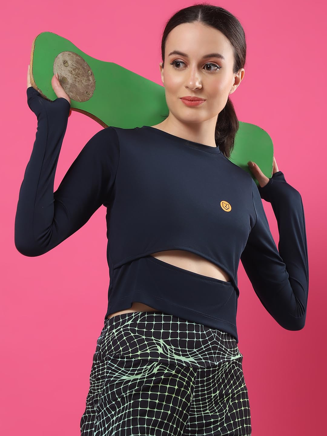 Rigo Activewear Top for Women | Active Wear, Western Top & Tshirts for Women | Comfort Fit Stylish Active T-Shirt for Girls | Gy