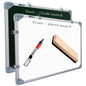 Eduway 1.5X2 Feet Kunj Non-Magnetic Double-Sided White Board And Chalkboard Combo With 1 Marker And 1 Duster | Ideal Use For Hom