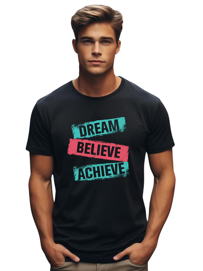 ADRO Tshirt for Men | Printed T Shirt for Men | 100% Cotton T-Shirt |Printed T Shirt | T-Shirts | RN24-DBA-BL