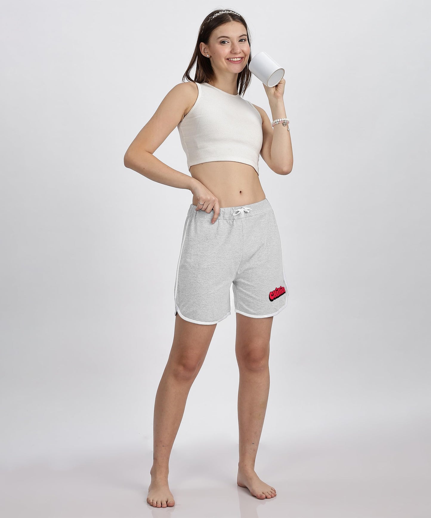 SHODOX 100% Cotton Women Casual Shorts - Printed Short for Gym, Yoga, Cycling, Dance, Summer - Regular Fit (Pack of 2)