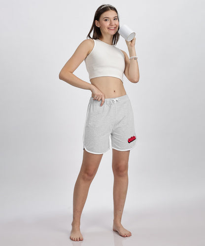 SHODOX 100% Cotton Women Casual Shorts - Printed Short for Gym, Yoga, Cycling, Dance, Summer - Regular Fit (Pack of 2)