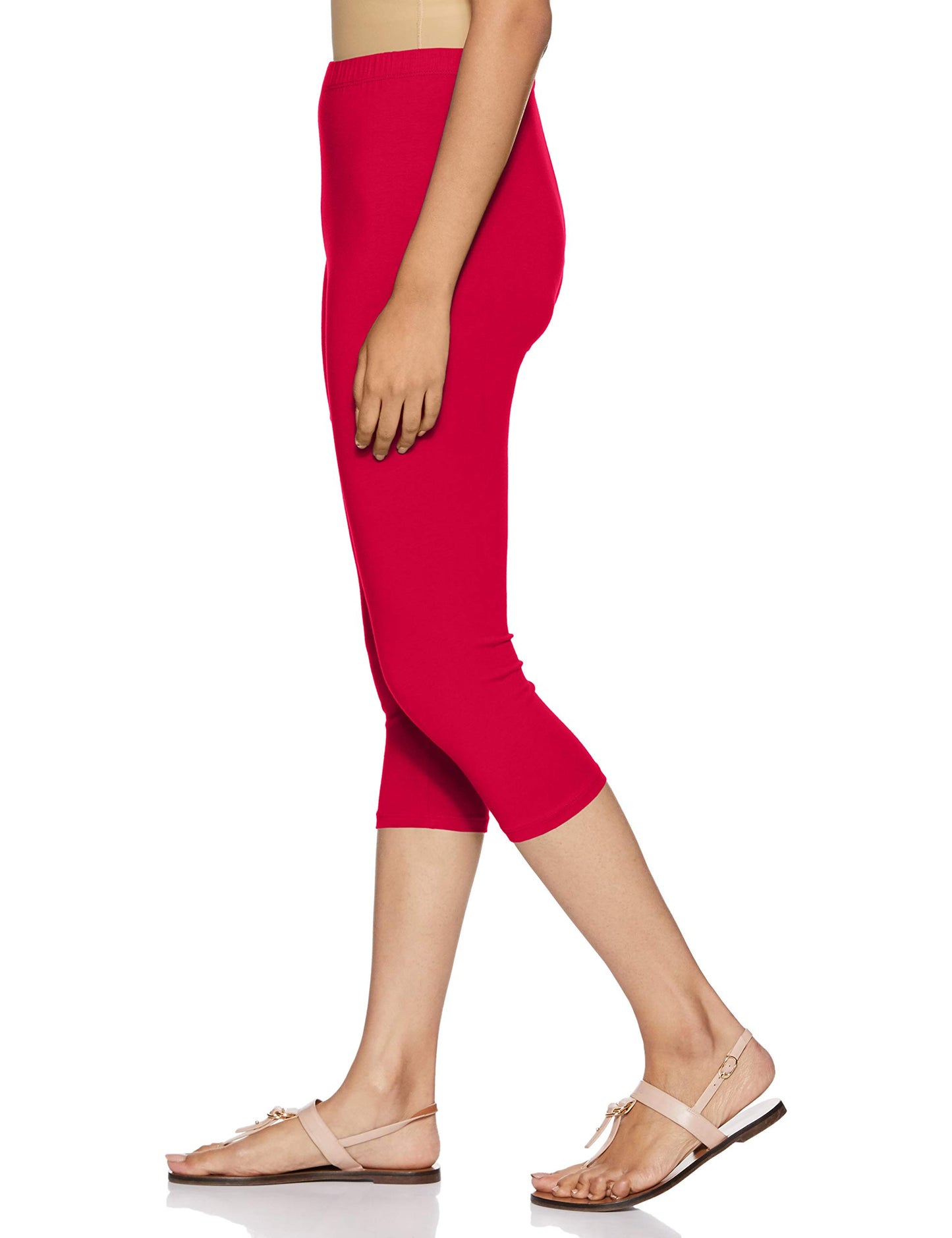 Rupa Softline Capri Leggings For Women Cotton Elastane Ultra Soft Free Size Stretch Fit