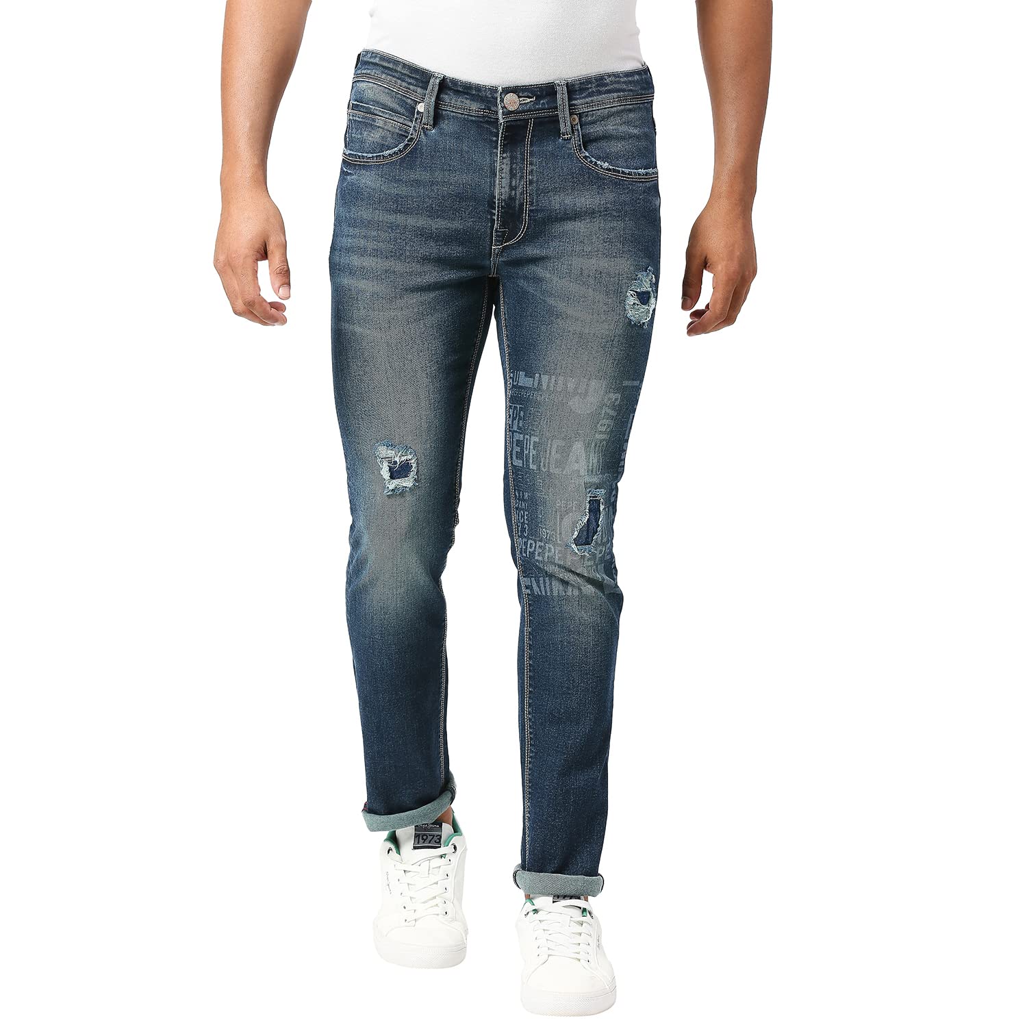 Pepe Jeans MenS Straight Jeans (Pm207270J671_Med Dark Used